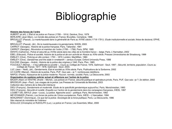bibliographie