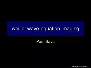 weilib: wave-equation imaging