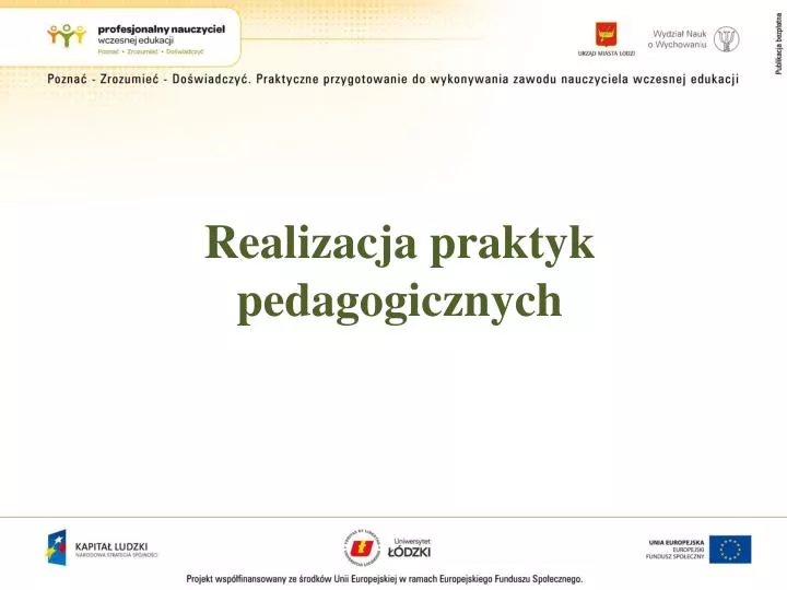 realizacja praktyk pedagogicznych