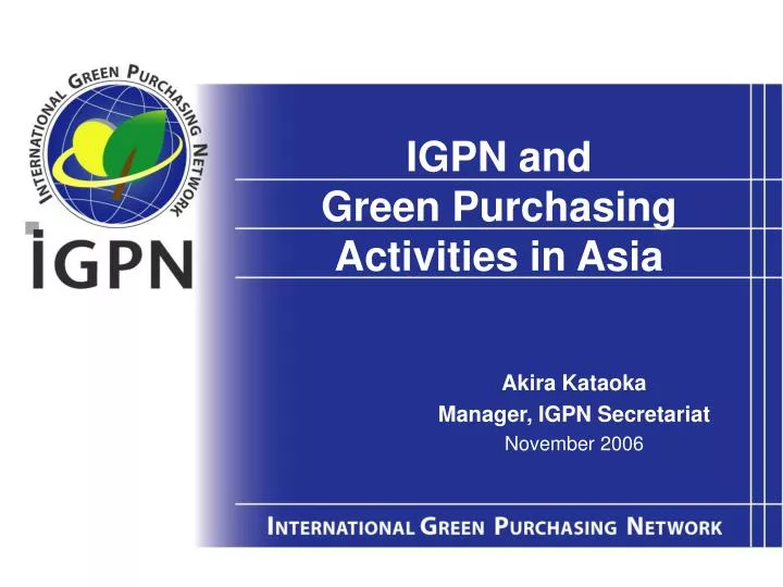 igpn and green purchasing activities in asia
