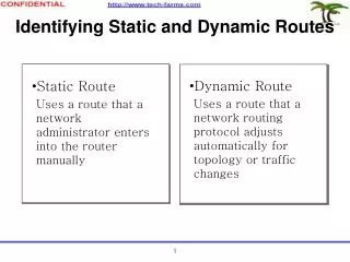 Identifying Static and Dynamic Routes