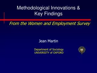 Methodological Innovations &amp; Key Findings