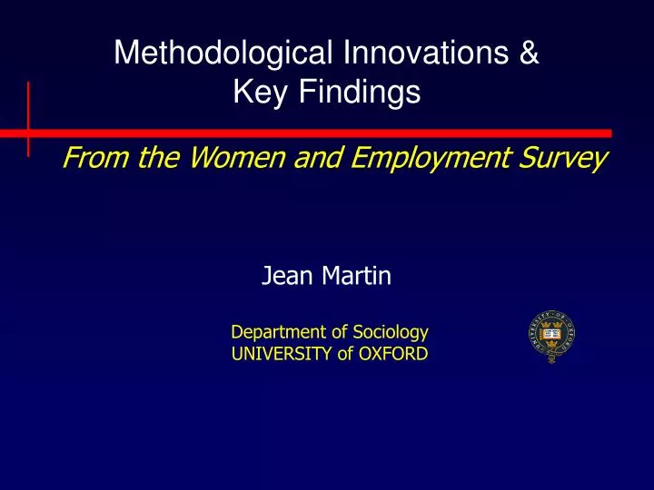 methodological innovations key findings