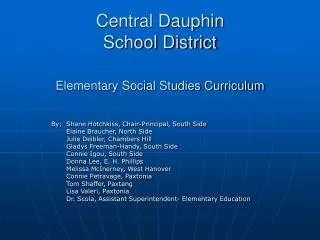 Central Dauphin School District Elementary Social Studies Curriculum