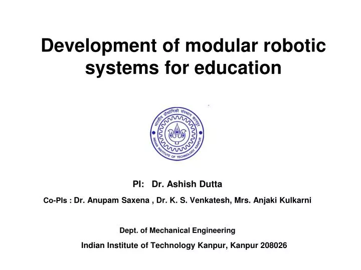 development of modular robotic systems for education
