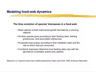 Modeling food-web dynamics