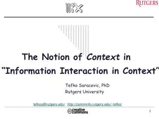 The Notion of Context in