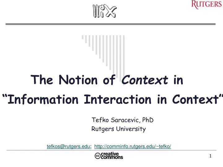 the notion of context in