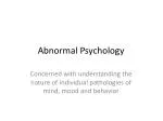Abnormal Psychology - slide 1