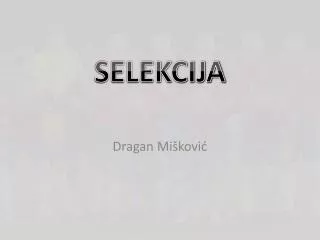 selekcija