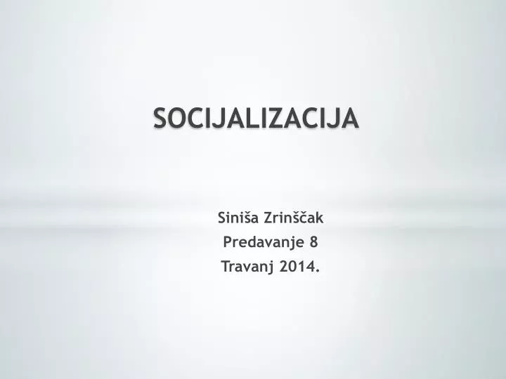 socijalizacija