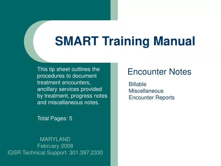 smart training manual