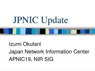 JPNIC Update