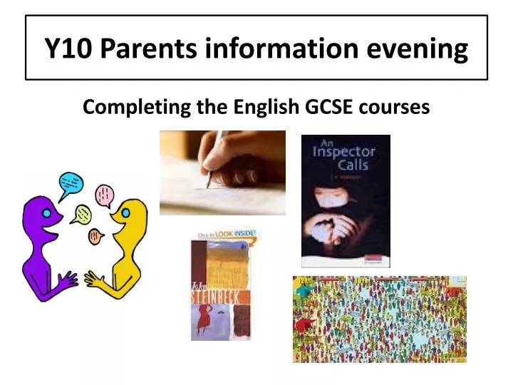 y10 parents information evening