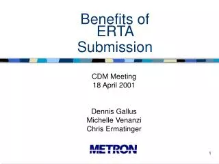 Benefits of ERTA Submission