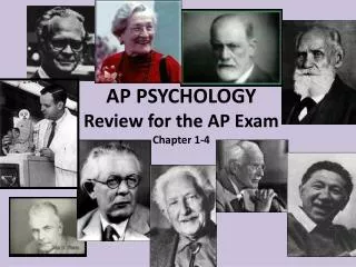 AP PSYCHOLOGY Review for the AP Exam Chapter 1-4