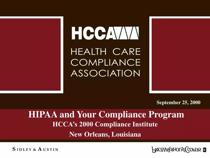 hipaa and your compliance program