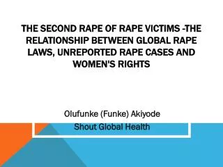 Olufunke (Funke) Akiyode Shout Global Health