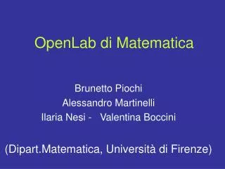 openlab di matematica