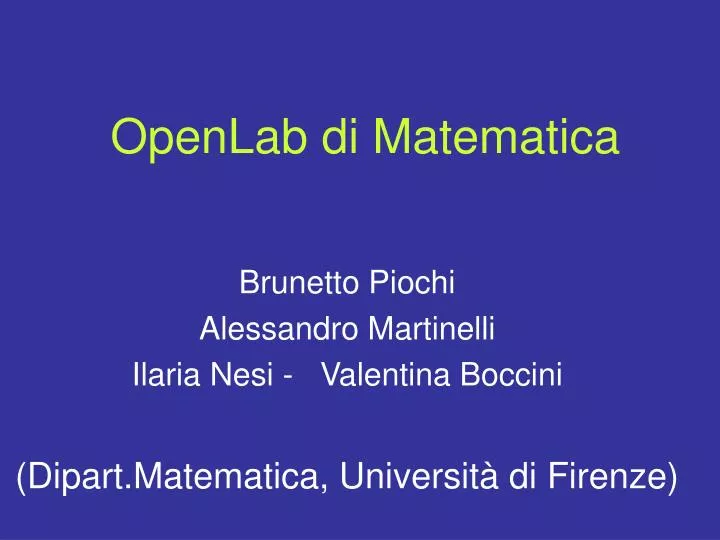 openlab di matematica