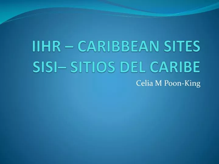 iihr caribbean sites sisi sitios del caribe