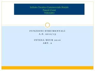 istituto tecnico commerciale statale pascal comi teramo