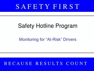 Safety Hotline Program