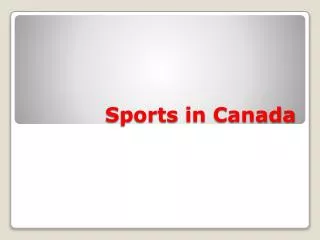 Sports in Canada