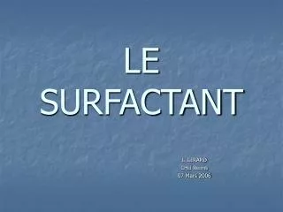 le surfactant