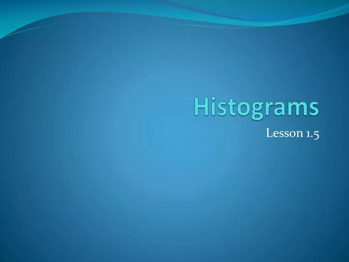 histograms