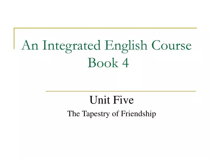 an integrated english course book 4