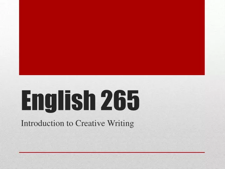 english 265