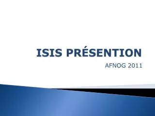 isis pr sention