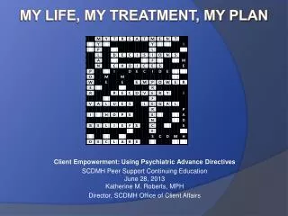 My Life, My Treatment, My Plan