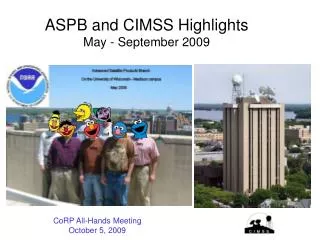 ASPB and CIMSS Highlights May - September 2009