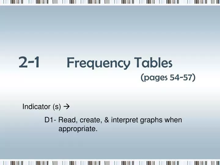 2 1 frequency tables