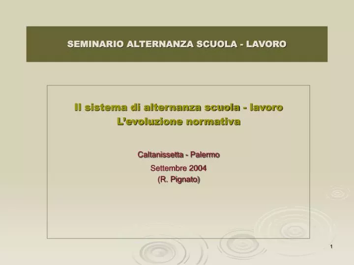 seminario alternanza scuola lavoro