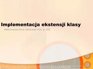 implementacja ekstensji klasy