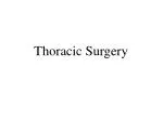 Thoracic Surgery - slide 1