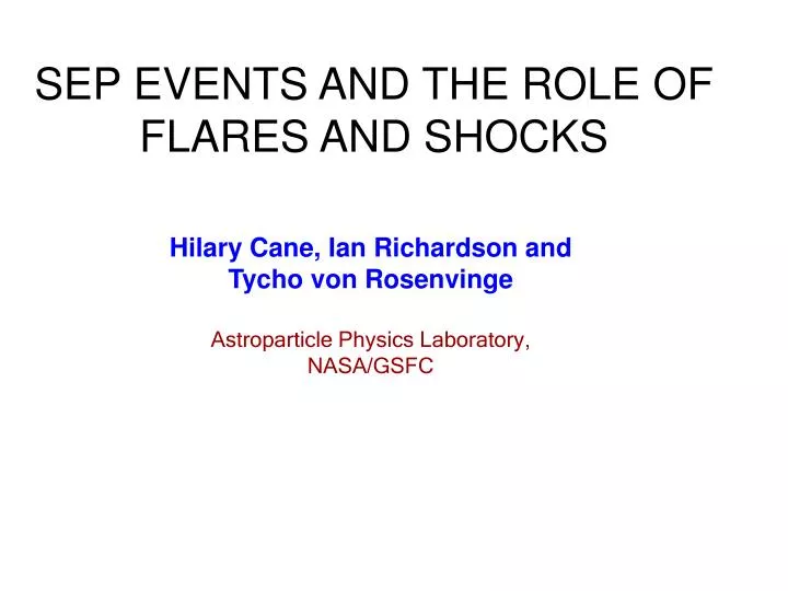 sep events and the role of flares and shocks