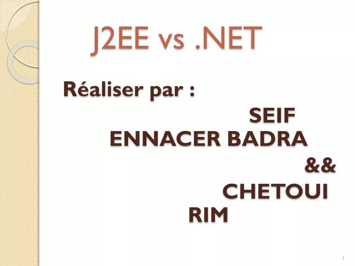 j2ee vs net