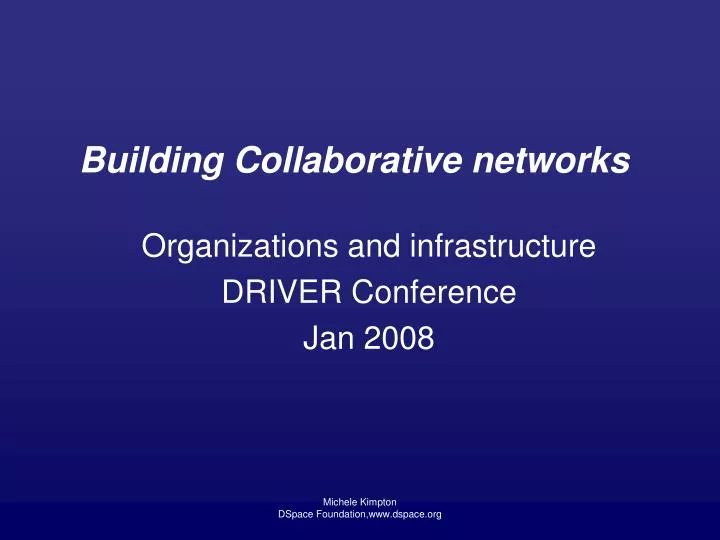building collaborative networks