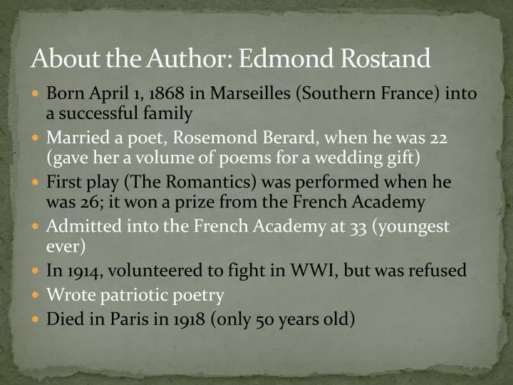 about the author edmond rostand