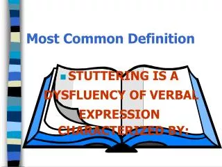 Most Common Definition