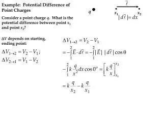 Example: Potential Difference of Point Charges