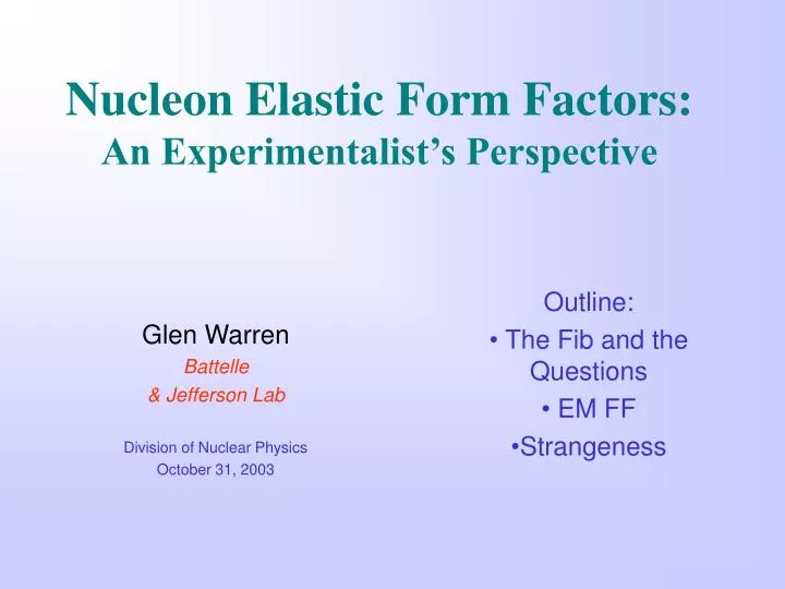 nucleon elastic form factors an experimentalist s perspective