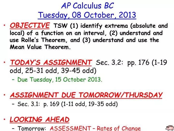 ap calculus bc tuesday 08 october 2013