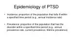 Epidemiology of PTSD