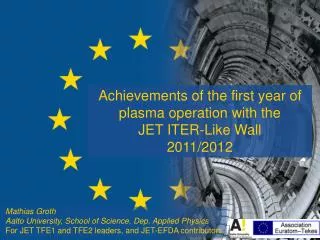 Achievements of the first year of plasma operation with the JET ITER-Like Wall 2011/2012