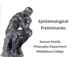 Kareem Khalifa Philosophy Department Middlebury College